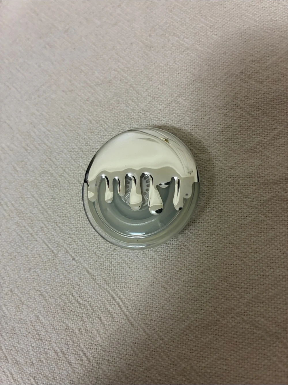 Silver Metallic Phone Pop Socket — Drip Finish